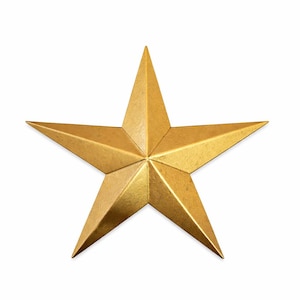 16"- 32" Solid or Rustic Metallic Gold Galvanized Metal Painted Barn Star Rust Resistant Outdoor Décor