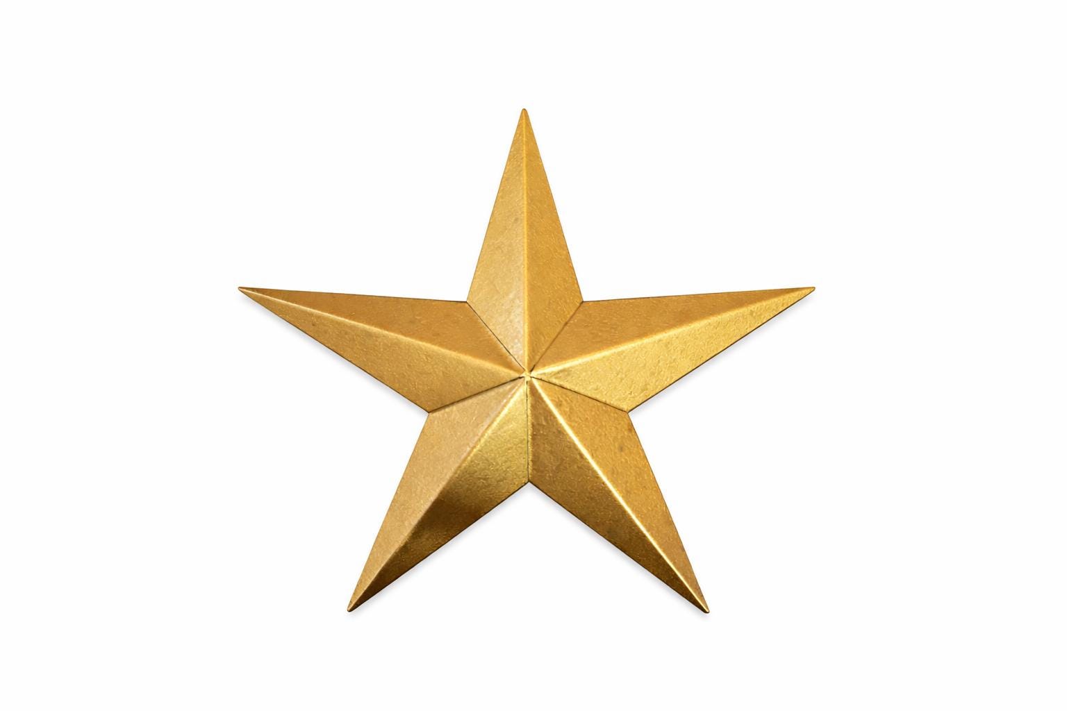 16" - 32" Solid Or Rustic Metallic Gold Galvanized Metal Painted Barn Star Rust Resistant Outdoor Décor