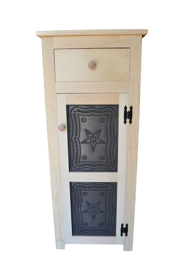 2 Door Unfinished Solid Pine Wood Pantry Storage Pantry Interior