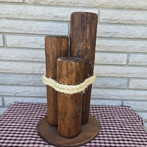 Handmade Nautical Seaside Small Pier Post Decoration with Rope Deck Porch Lake Dock Decor Ideas