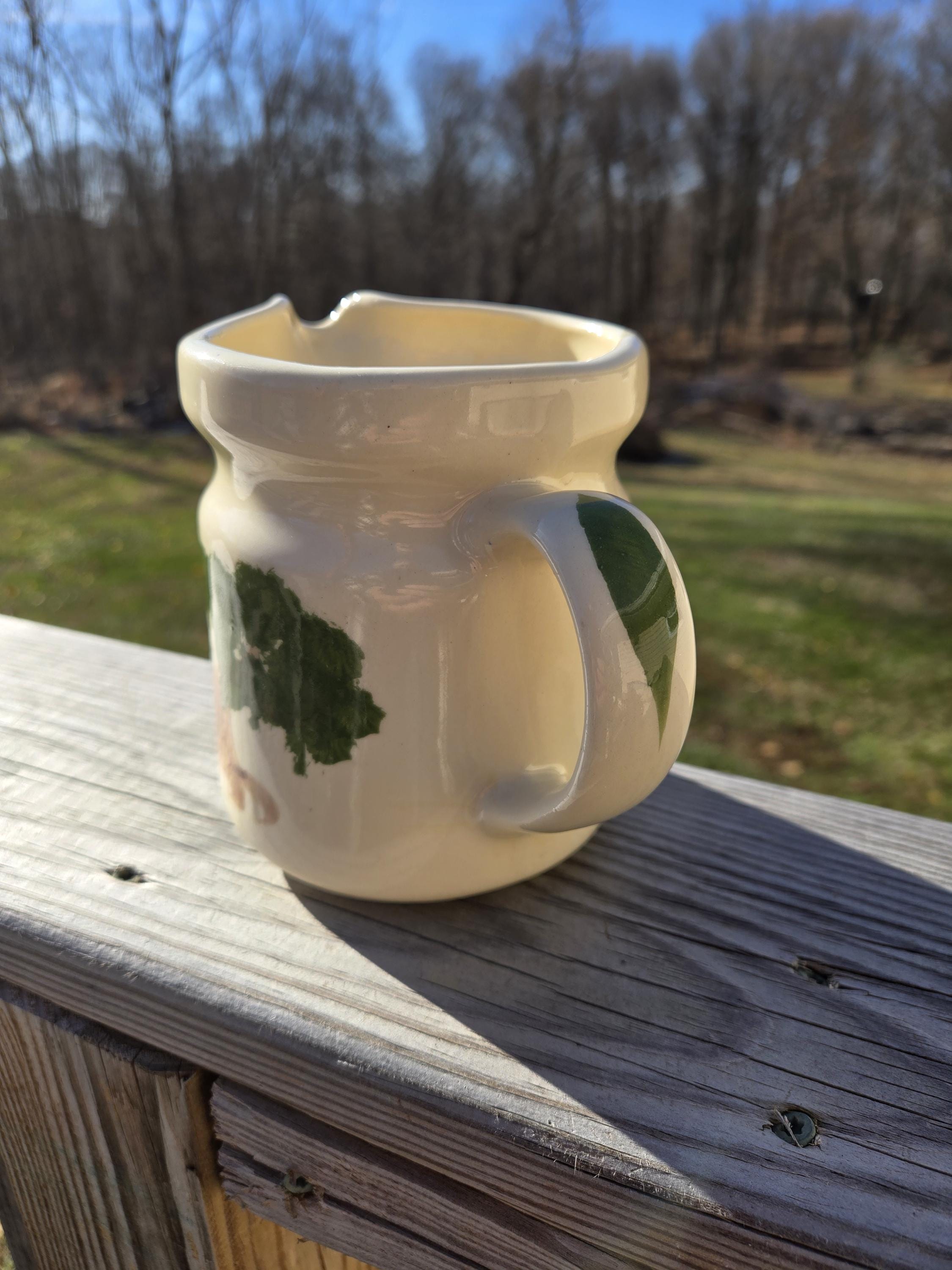 2000 Alpine Pottery Roseville Ohio Stoneware Pitcher Hand Painted