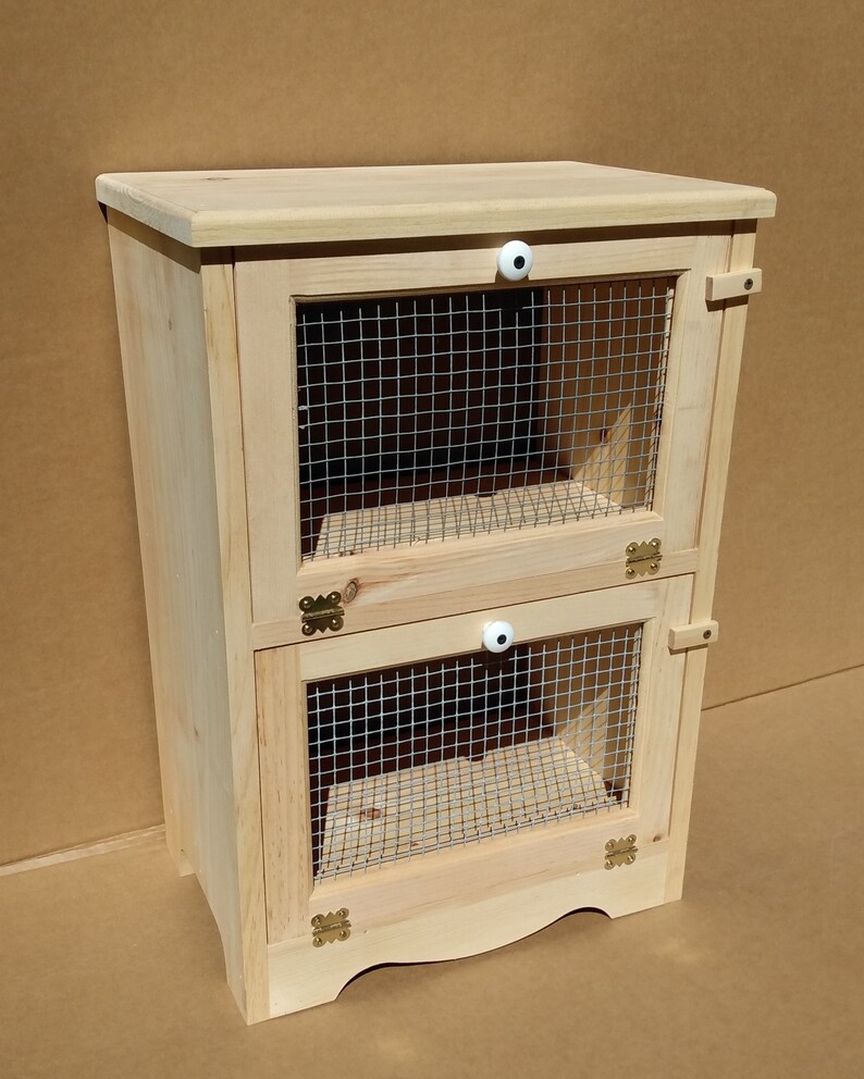 Amish Handcrafted Solid Pine 2 Door Vegetable Bin with Flat Etsy