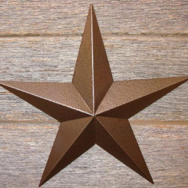 40"- 53" Metallic Hammered Brown Galvanized Metal Tin Painted Barn Star Farmhouse Country Decor Rust Resistant Outdoor Decor