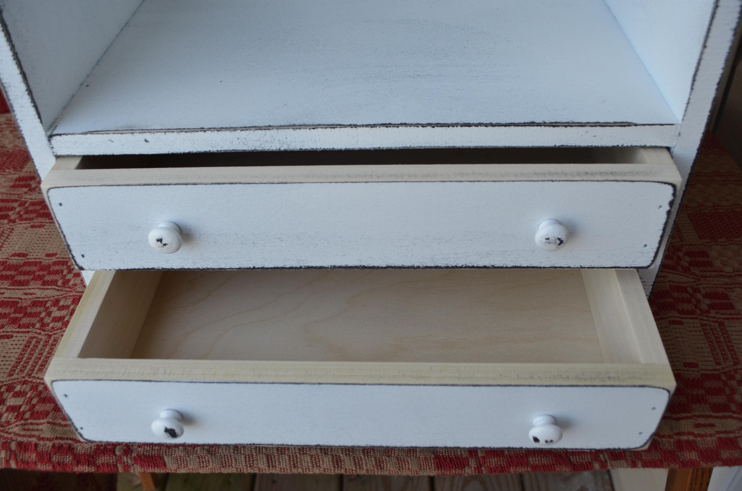 Rustic Tabletop Cabinet: Space-saving Jewelry Box With Drawers ...