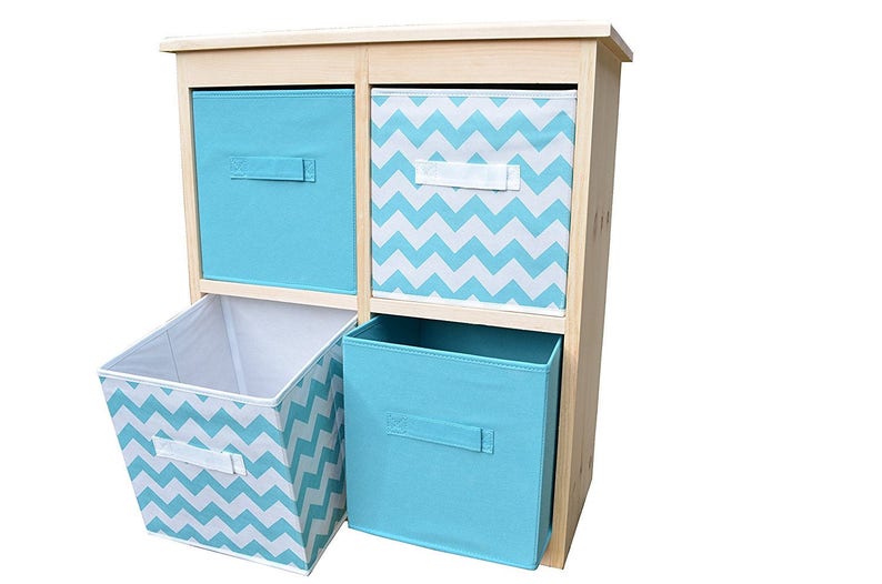 Unfinished Solid Pine Wood 4 Hole Cube Storage Organization Etsy