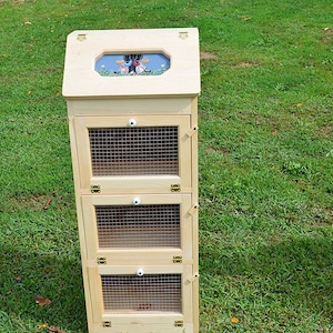 Amish Handcrafted Solid Pine Bread Box and 3 Door Vegetable Bin. Handcrafted By the Old Order Amish Craftsmen Locally in the Heart of Ohio.