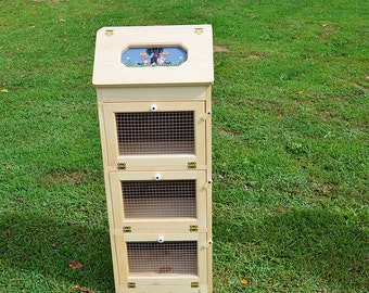 Amish Handcrafted Solid Pine Bread Box and 3 Door Vegetable Bin. Handcrafted By the Old Order Amish Craftsmen Locally in the Heart of Ohio.