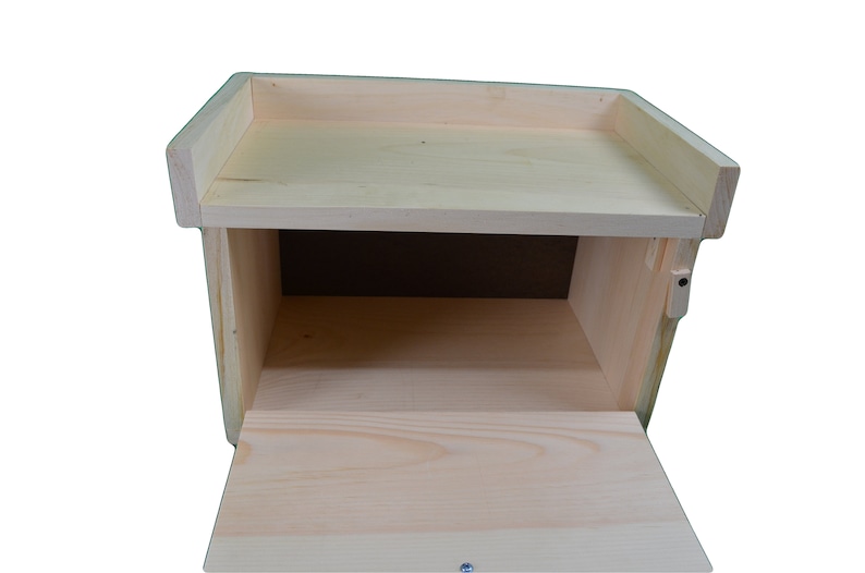 Unfinished Pine Countertop Bread Box With Top Shelf Etsy