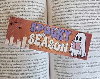 Spooky Season Bookmark! cute ghost reading, halloween bookmark!