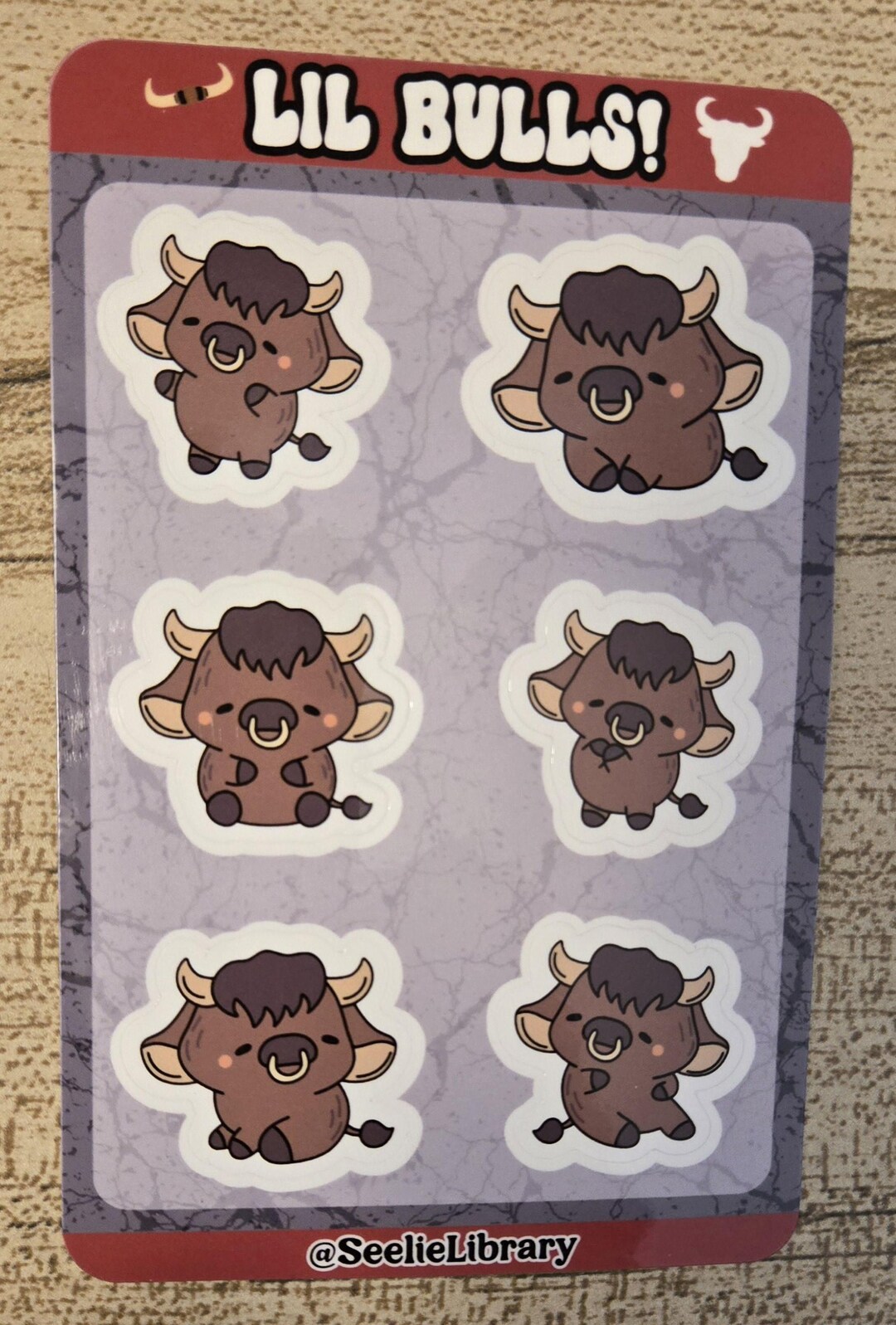 Lil Bulls Sticker Sheet! | Cute Mini Bull Stickers! - Etsy