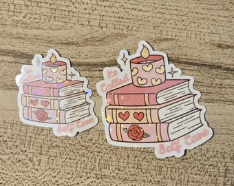 Its Called Self Care Books & Candle Sticker!
