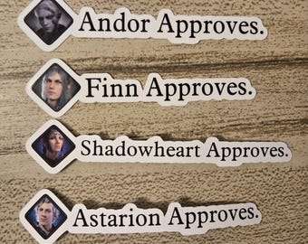 Custom BG3 Approval & Disapproval Stickers with Your Tav! | custom designed baldurs gate stickers; your tav here! check description!