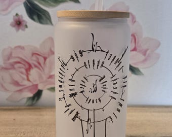 Astarion Baldur's Gate 3 Sublimation cup. || BG3, 'time to try living again', 16 oz. glass can cup.