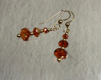 Swarovski Crystal and Gold-Filled Earrings