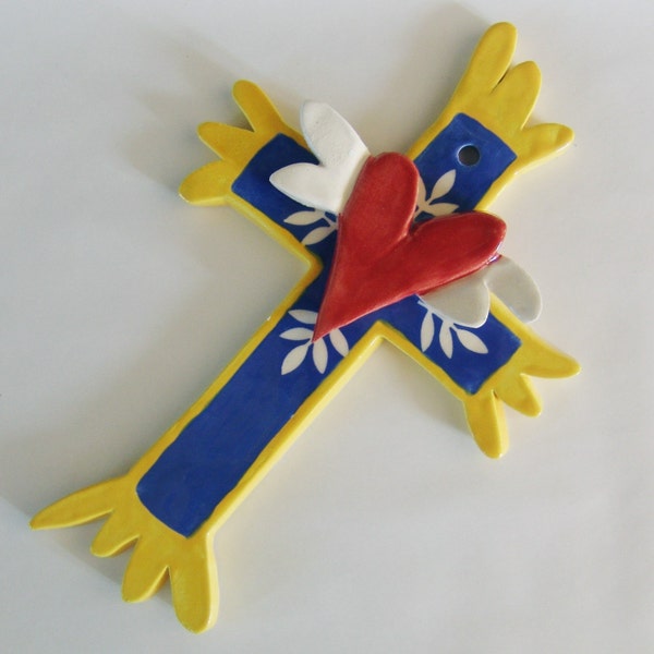 ceramic colorful cross