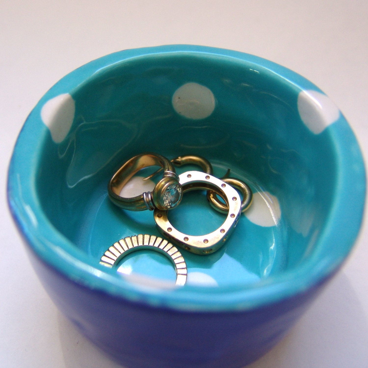 Colorida cerámica almacenamiento o recipiente de servir grande | Etsy