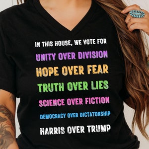 Kamala Harris 2024 Election Shirt, Kamala Harris, Short Sleeve V-Neck, Madam President, Reproductive Rights, Vote Blue Harris Walz Shirt