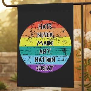 Flag, Anti Trump Resist Vintage Rainbow Rights Activists, Protest Banner, Garden Decor, House Decoration, Political Protest, LGBTQ Pride