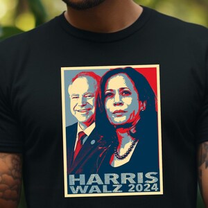 Harris Walz 2024 Election Shirt, Kamala Harris, Kamala Walz Shirt, Tim Walz, Gift for Democrats, Vote Blue Shirt Madam President Kamala