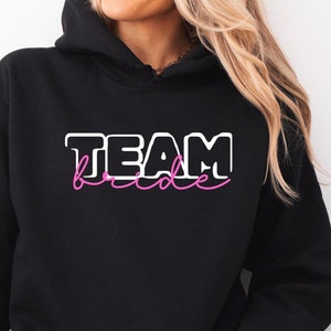 Team Bride Hoodie, Bachelorette Party Gift, Wedding Bridal Party Sweatshirt, Bride Tribe Pullover, Bridal Shower Hoodie, Bridesmaid Gifts