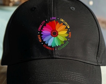 Baseball Cap for Rights Activists - Equality Inclusion Kindness Anti Trump, Protest Hat, Social Justice Gift, Political Statement Hat