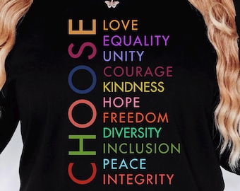 Equality Activist T-Shirt, Kindness Tee, Human Rights Long Sleeve Shirt, Unisex Cotton Top, Political Activists Shirt, LGBTQ+ Apparel Gifts