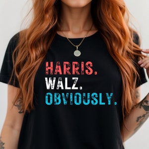Harris Walz 2024 Election Shirt, Kamala Harris, Kamala Walz Shirt, Tim Walz, Gift for Democrats, Vote Blue Shirt Madam President Kamala