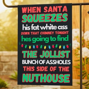 Banner, Christmas Decor, Funny Christmas Vacation Movie Quotes, Holiday Flag, Festive Garden Sign, Outdoor Christmas House Decoration
