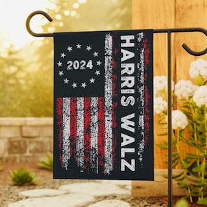 Harris Walz 2024 Yard Sign, Kamala Harris, Tim Walz, American Flag Yard Banner, Vote Blue, Political Activist, Gift For Democrats, Election