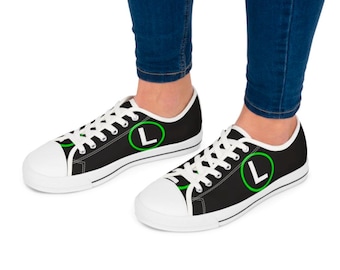 Luigi Activist Low Top Sneakers, Women&#39;s Rights, Affordable Healthcare Shoes, Protester Sneakers, Feminist Footwear, Social Justice Activist