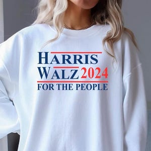 Harris Walz Sweatshirt 2024 Election, Kamala Walz Sweatshirt, Tim Walz Sweatshirt, Vote Blue Sweatshirt, Gift for Democrat Madam President