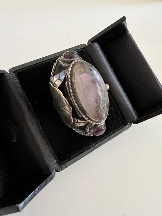 Amethyst and Sterling Silver Vintage Ring