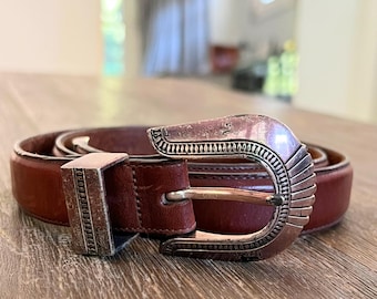 Vintage ONYX by Brighton Leather Belt