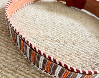 Southwestern Beaded Faux Leather Belt