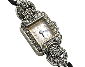 Vintage Peek-a-boo Ladies Mechanical Cocktail Watch Covered  display picture 2
