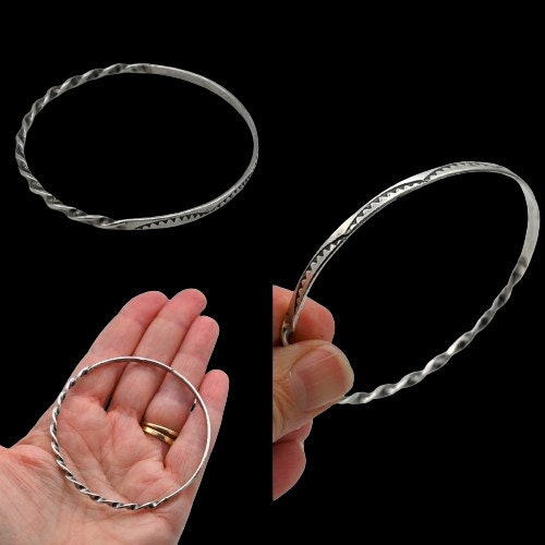 Vintage Tahe Sterling Silver Rattlesnake Jaw and Twisted