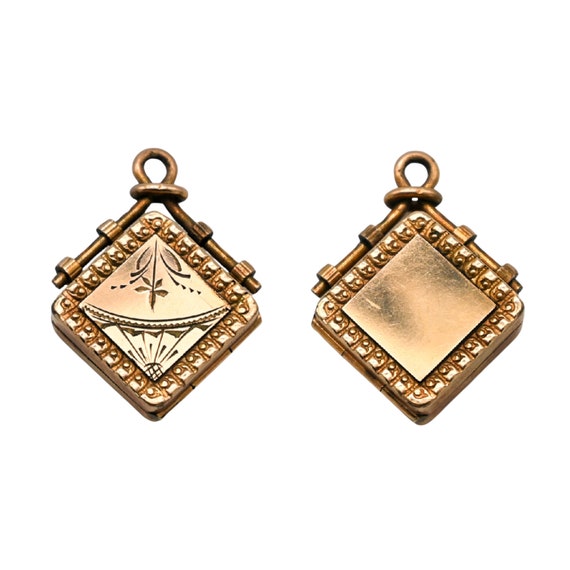 Antique Victorian Rosy Yellow Gold Filled Pocket … - image 9