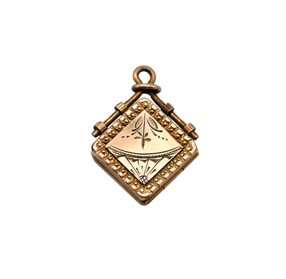 Antique Victorian Rosy Yellow Gold Filled Pocket … - image 1