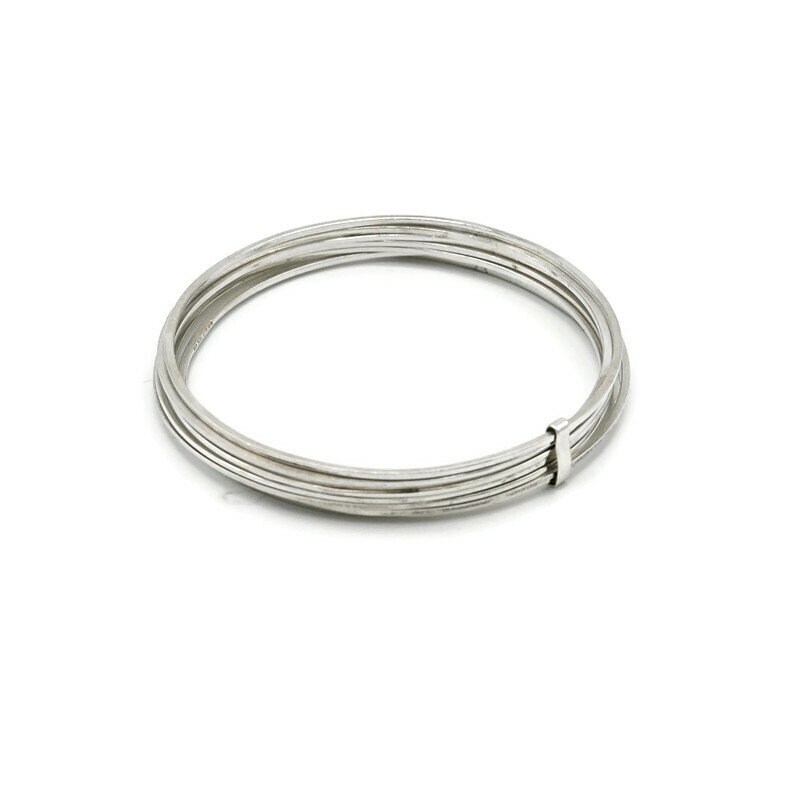 ヴィンテージ スターリング シルバー バンド バングル ブレスレット