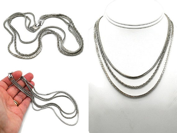 Vintage 1960s MONET Silver Tone Necklace - $23 - From Lisa's