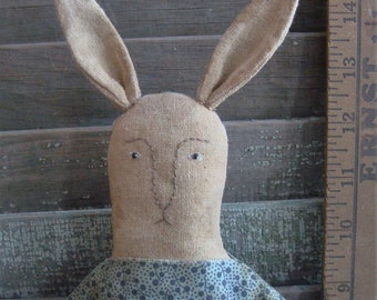 Primitive Folk Art Bunny Rabbit Doll