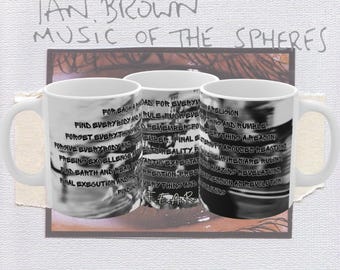 Ian Brown F.E.A.R Lyrics 11oz White Mug