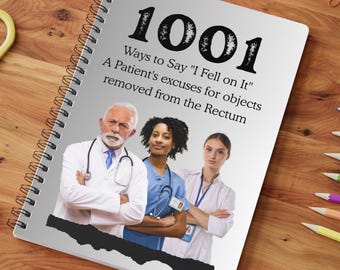 Rude Offensive 1001 Ways to remove objects from the rectum Wirobound Softcover A5 Notebook