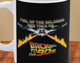 Back to the Future 90s Mashup Mug - Retro Nostalgia Coffee Cup