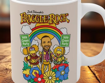 Zack Polanski Green Party Fraggle Rock 11oz White Mug