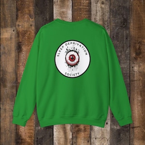 Sleep Deprivation Society Sweatshirt, Funny Crewneck Jumper Top, Insomniac Gift, Cozy Sleepwear, Novelty Lounge Pullover, Sleep Disorder