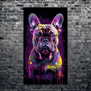 Graffiti French Bulldog Portrait: Colorful Dog Art (Digital Download)
