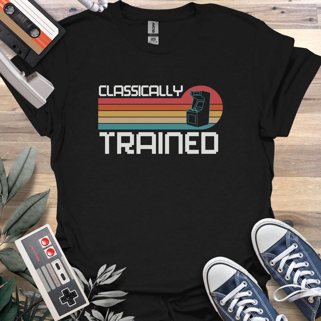 Classically Trained Tee, Retro Video Game Shirt, Keep It Classic Tee ...