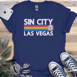Las Vegas Sin City Shirt, Retro Vegas Strip Tee, Vegas Bachelorette T-Shirt, Vegas Trip Tshirt, Vintage Bachelor Party, Unisex Gifts