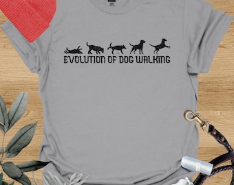 Dog Walking Evolution T-Shirt: Dog Walker Gift